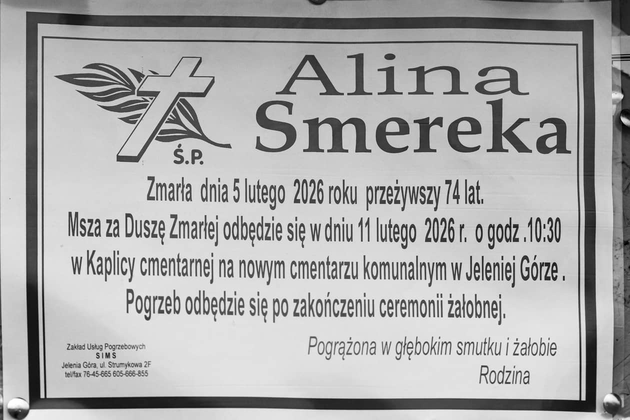 Jelenia Góra: Zmarła Alina Smereka