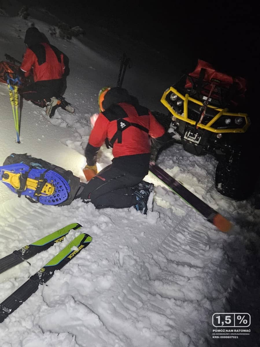 Karkonosze: Nocna akcja i poszukiwania zagubionego mężczyzny
