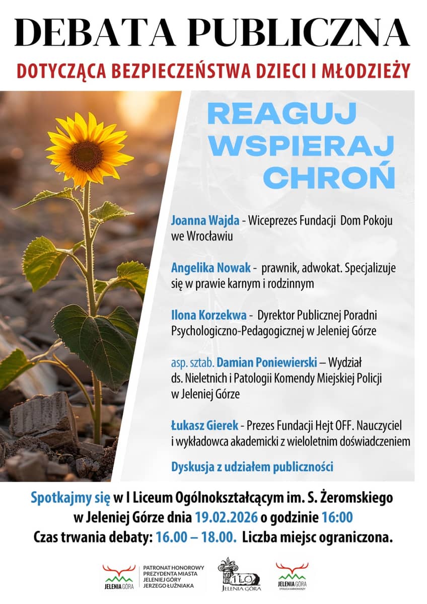 Jelenia Góra: Debata o bezpieczeństwie dzieci i młodzieży – szczegóły
