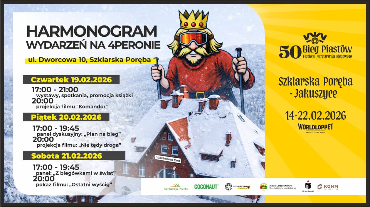 Szklarska Poręba: Harmonogram wydarzeń na 4Peronie