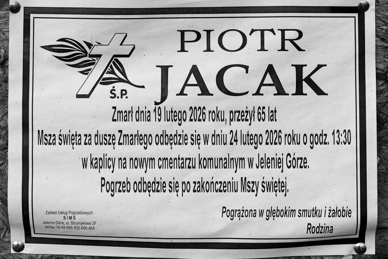 Jelenia Góra: Zmarł Piotr Jacak