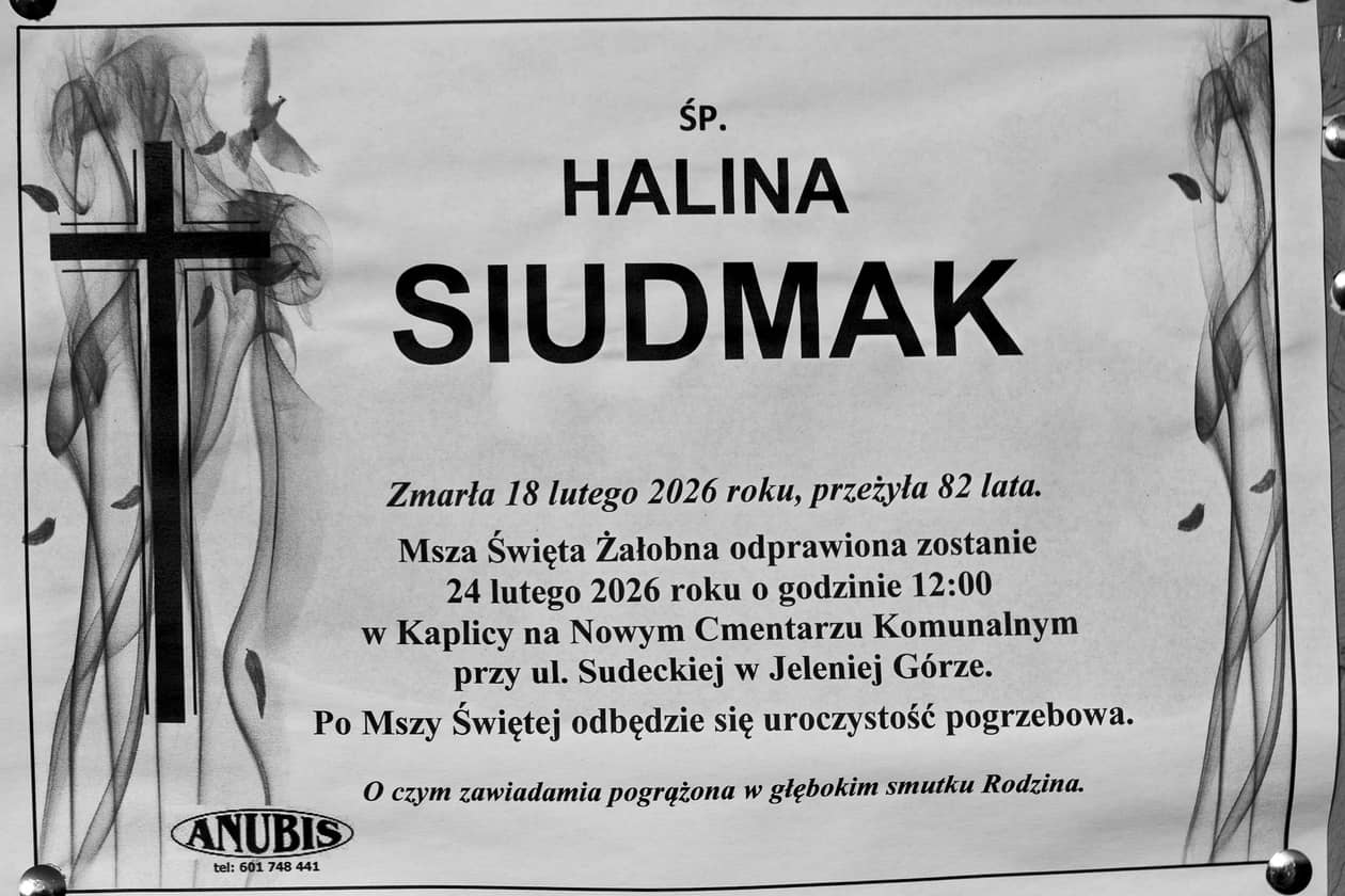 Jelenia Góra: Zmarła Halina Siudmak