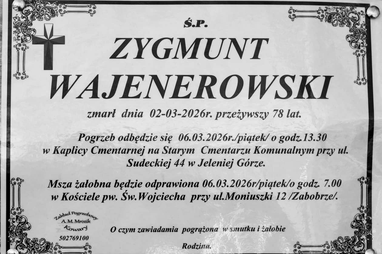 Jelenia Góra: Zmarł Zygmunt Wajenerowski