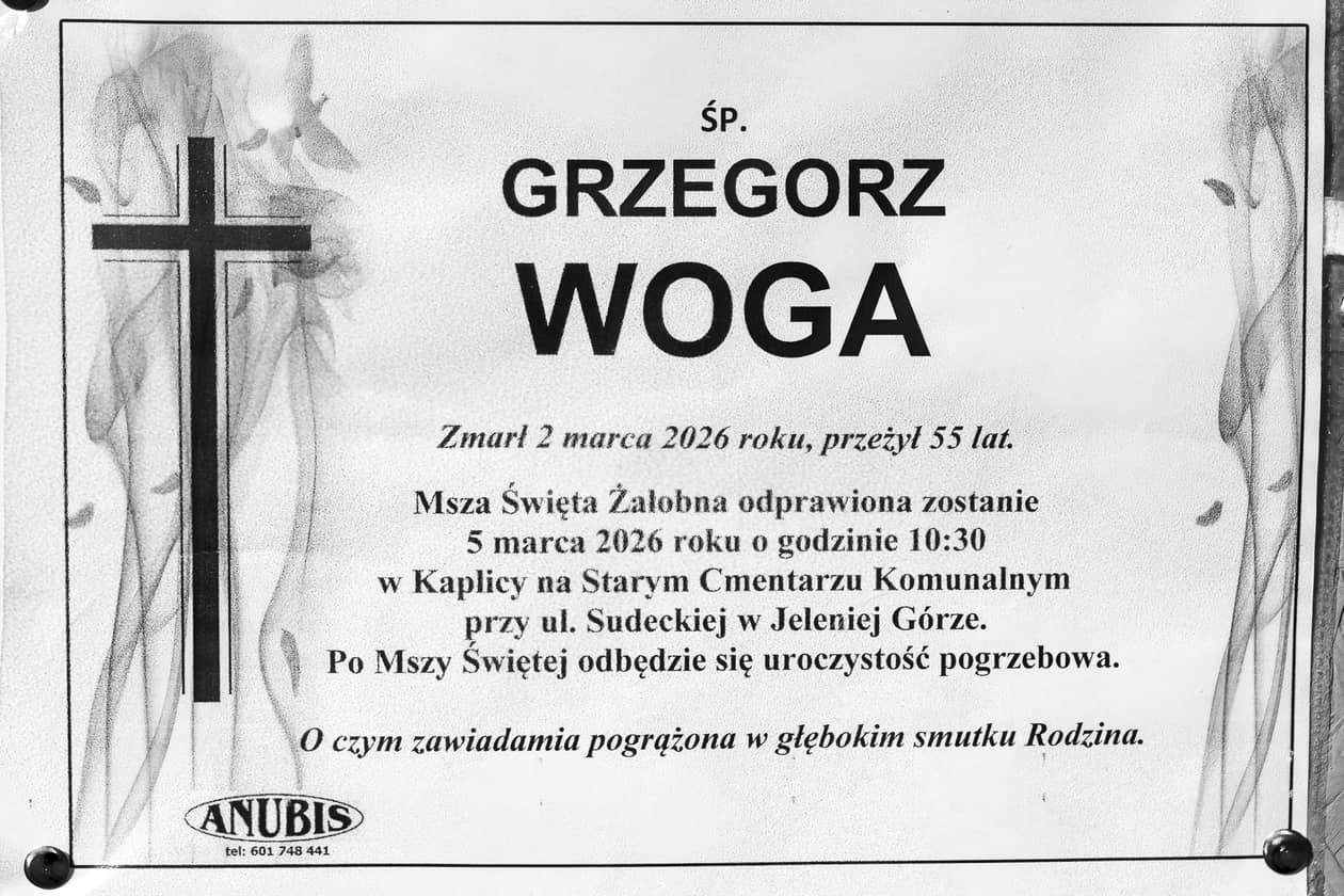 Jelenia Góra: Zmarł Grzegorz Woga