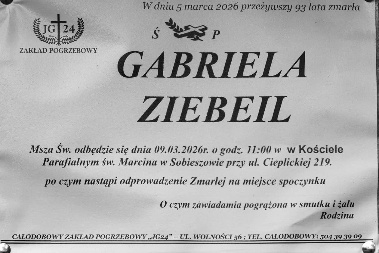 Jelenia Góra: Zmarła Gabriela Ziebeil