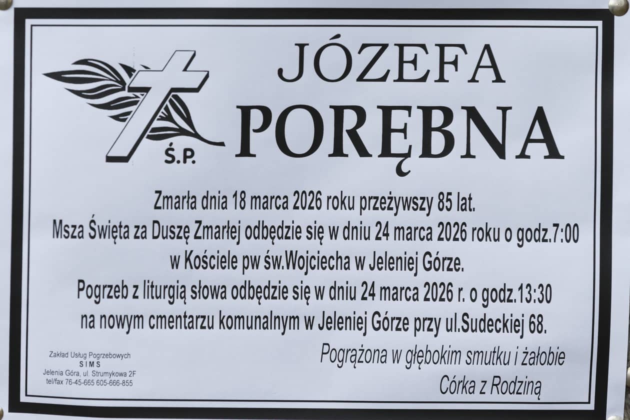 Jelenia Góra: Zmarła Józefa Porębna