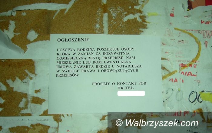 Wałbrzych: Mieszkanie za rentę