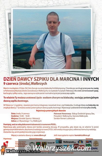 Wałbrzych: Zbliża się Dzień Dawcy Szpiku