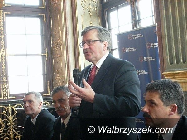 Wałbrzych: Komorowski nie przyjedzie do Wałbrzycha