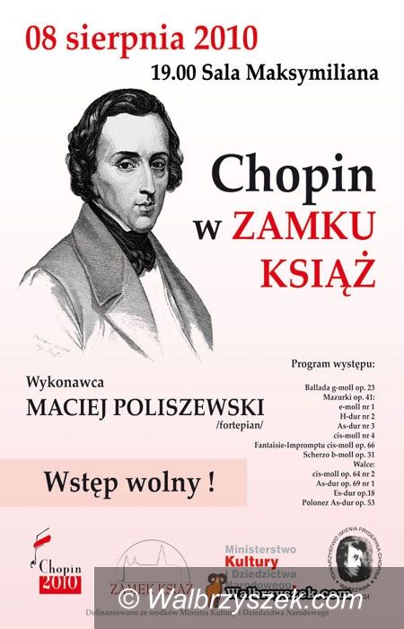 Wałbrzych: Muzyka Chopina zabrzmi w Książu