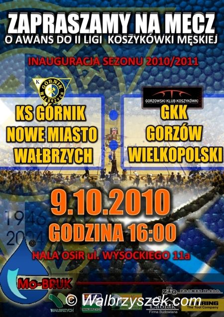 Wałbrzych: Mecz na szczycie w III lidze koszykówki