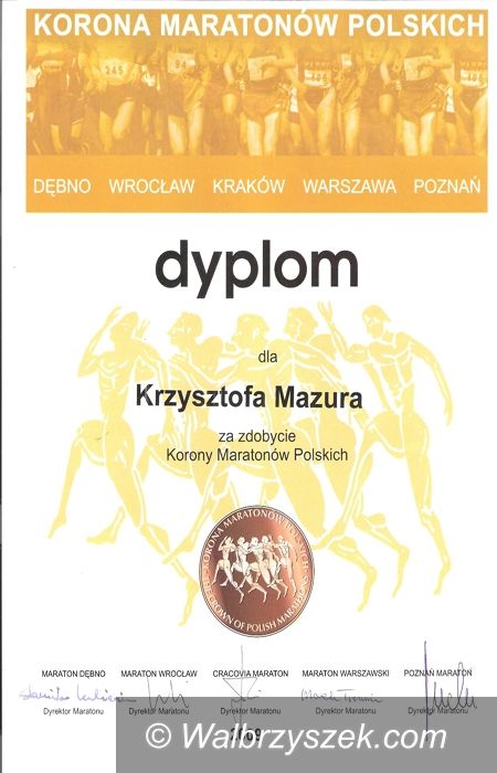 Wałbrzych: Korona Maratonów Polskich dla Krzysztofa Mazura