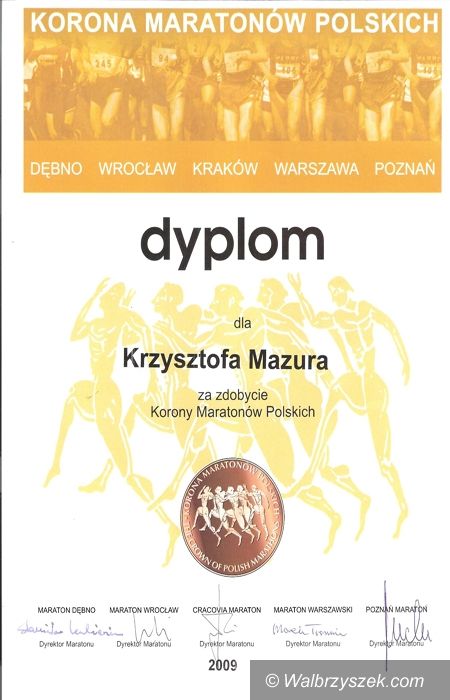 Wałbrzych: Korona Maratonów Polskich dla Krzysztofa Mazura