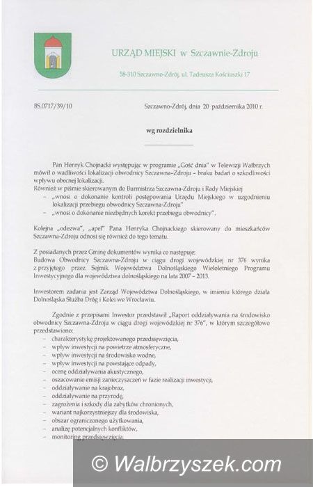 REGION, Szczawno-Zdrój: Urząd kontra mieszkaniec