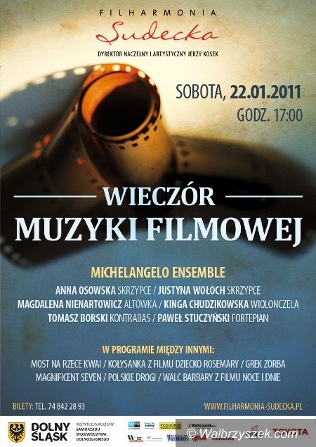 Wałbrzych: Filmowe przeboje w filharmonii