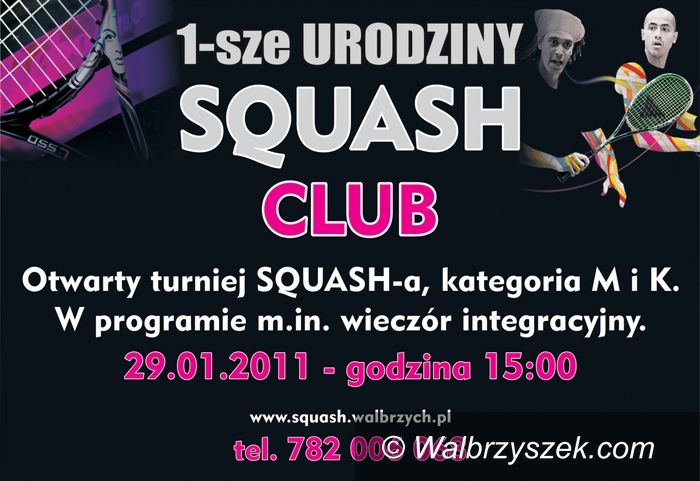 Wałbrzych: Pierwsze urodziny Squash Klubu