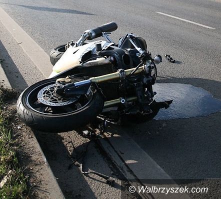 Wałbrzych: Motocyklista zmarł w wyniku odniesionych obrażeń