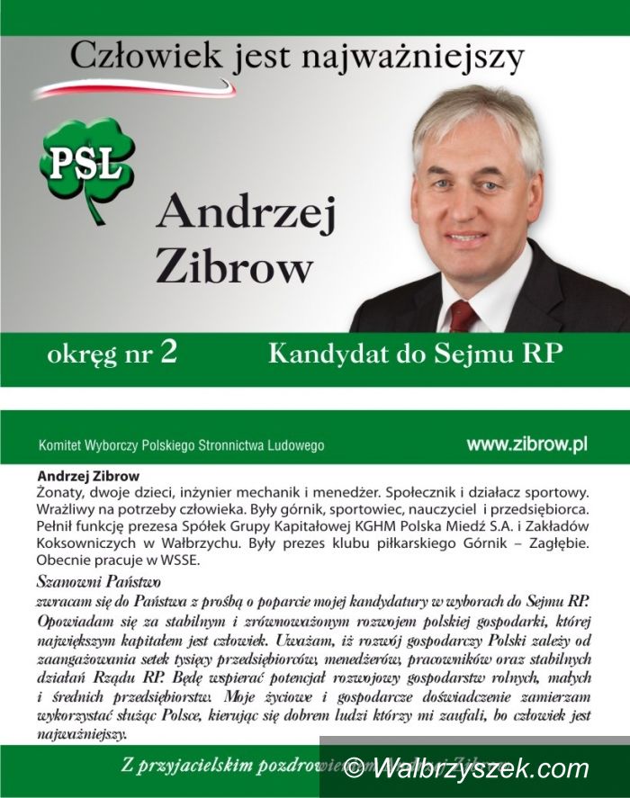 Wałbrzych: Poseł Andrzej Zibrow?
