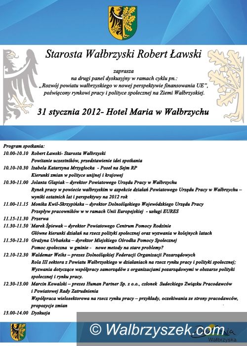 Wałbrzych: Będą rozmawiać o rynku pracy