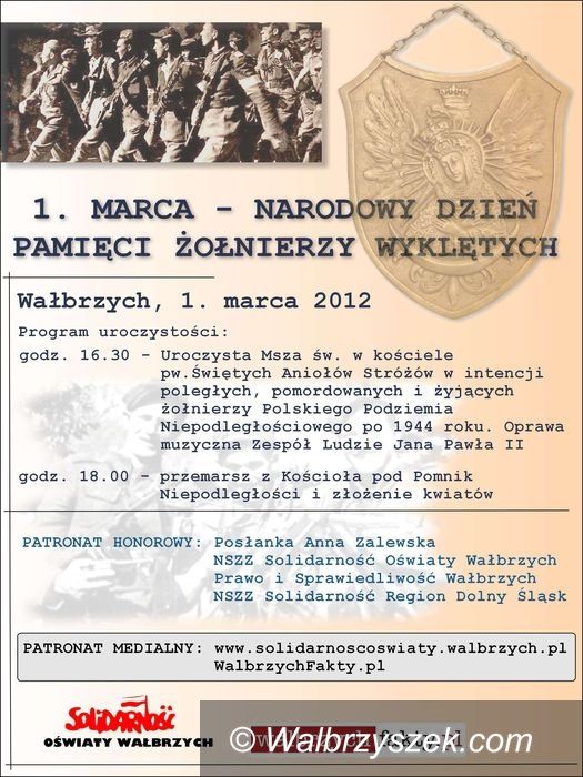 Wałbrzych: Już wkrótce Narodowy Dzień Pamięci Żołnierzy Wyklętych