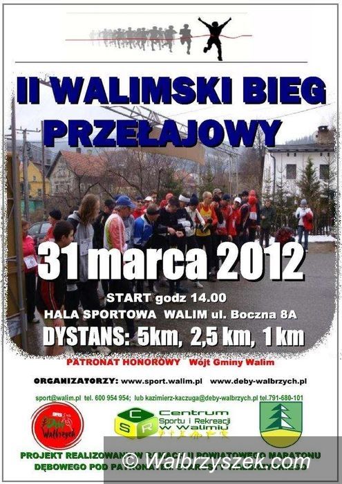 Walim: Zapraszamy na II Bieg Przełajowy do Walimia