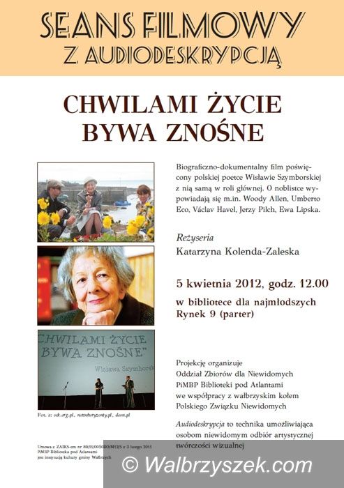 Wałbrzych: Seans filmowy z audiodeskrypcją