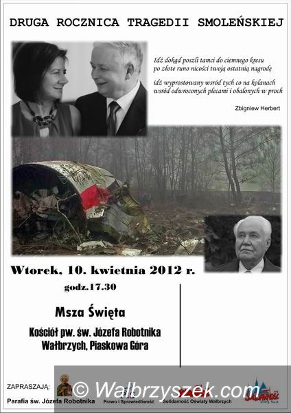 Wałbrzych: Prawo i Sprawiedliwość pamięta o tragedii smoleńskiej