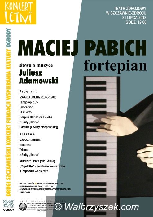 REGION, Szczawno Zdrój: Zapraszamy na koncert Macieja Pabicha