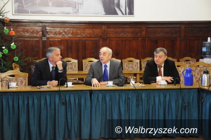 Wałbrzych: Spotkanie Prezydenta Romana Szełemeja z Rektorem Politechniki Wrocławskiej prof. Tadeuszem Więckowskim