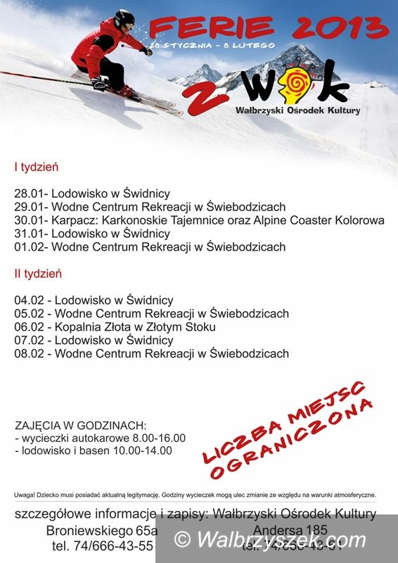 Wałbrzych: Ferie z WOK
