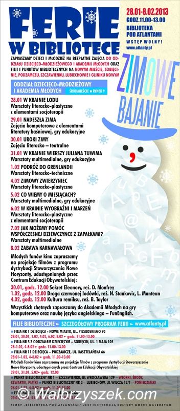 Wałbrzych: Ferie w bibliotece – „Zimowe bajanie”