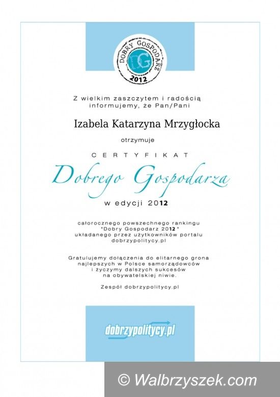 Wałbrzych: Mrzygłocka tuż za Tuskiem