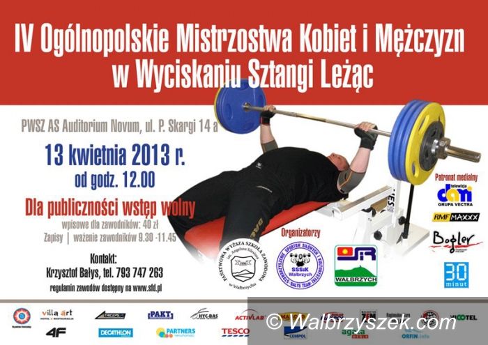 Wałbrzych: Będą dźwigać sztangę