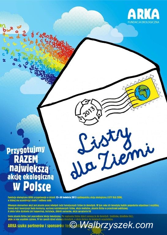 Wałbrzych: Dzieci z Wałbrzycha napiszą Listy dla Ziemi