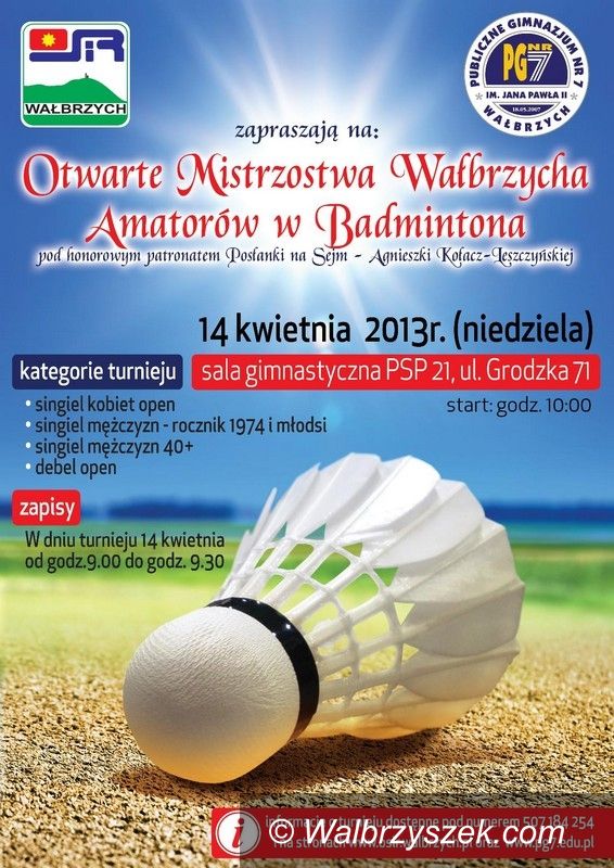 Wałbrzych: Wkrótce Mistrzostwa Wałbrzycha w badmintona