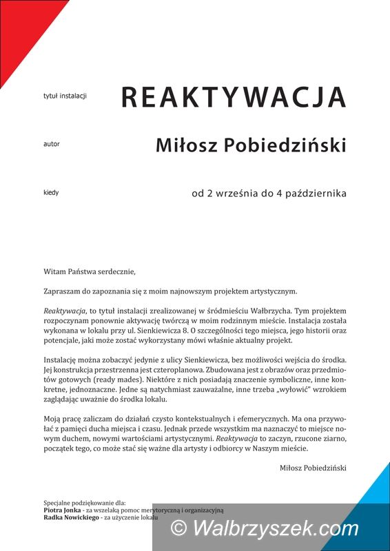 Wałbrzych: Reaktywacja BWA
