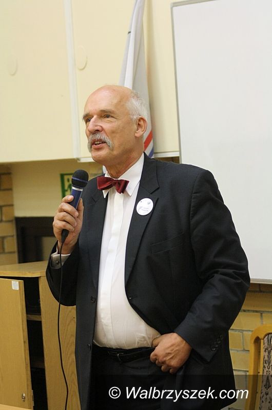 Wałbrzych: Janusz Korwin–Mikke w PWSZ
