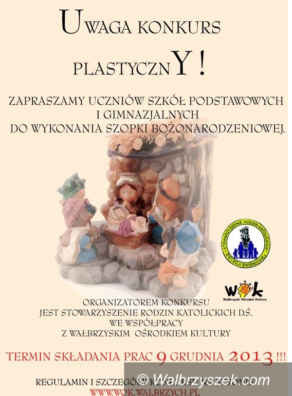 Wałbrzych: Konkurs plastyczny–„Szopka Bożonarodzeniowa”