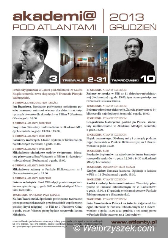 Wałbrzych: Co Biblioteka pod Atlantami oferuje w grudniu?