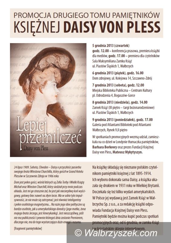 Wałbrzych: Nieznane pamiętniki Daisy – wielka premiera w Książu