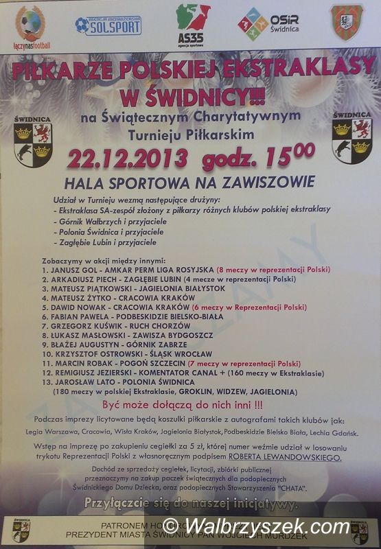 REGION: Plejada piłkarzy z polskiej ekstraklasy zagra w Świdnicy!
