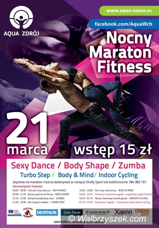 Wałbrzych: Nocny Maraton Fitness w Aqua Zdroju