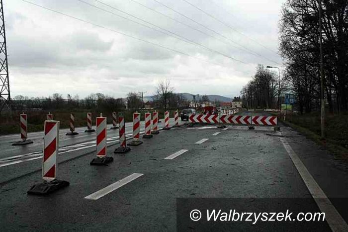 Wałbrzych: Trwa przebudowa wjazdu do Wałbrzycha