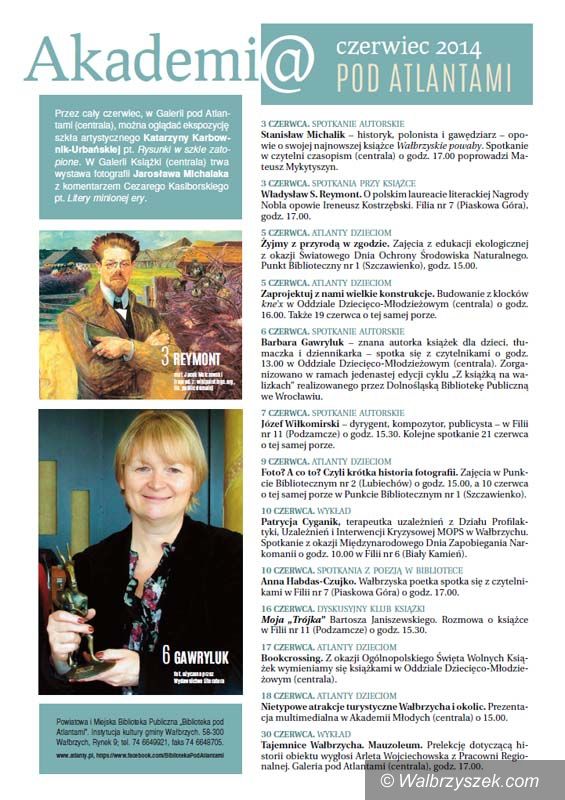 Wałbrzych: Czerwiec w Bibliotece pod Atlantami