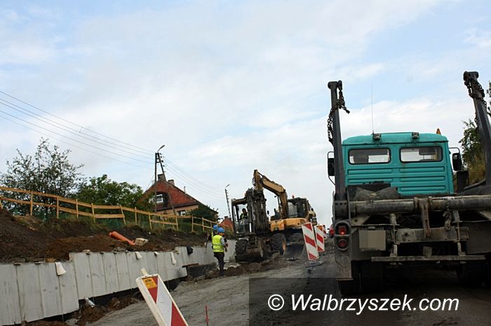 Wałbrzych: Rozkopane ulice Gagarina i Lelewela