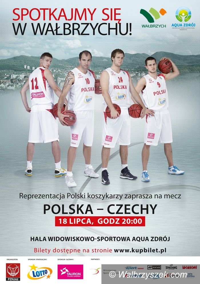 Wałbrzych: Międzynarodowy Mecz Reprezentacji Polski i Czech w Koszykówce Mężczyzn