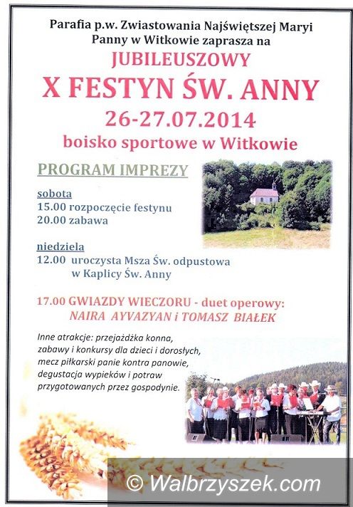 REGION, Witków: Jubileuszowy festyn w Witkowie