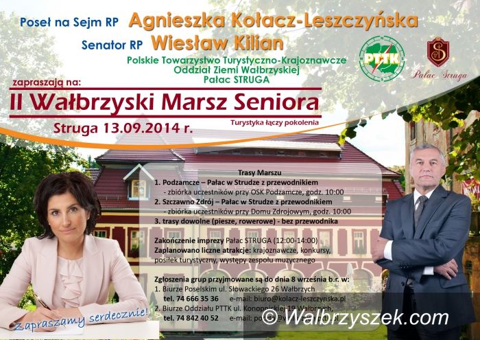 Wałbrzych: Przyjmowanie zgłoszeń do II edycji Wałbrzyskiego Marszu Seniora