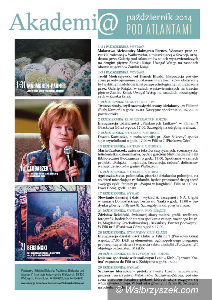 Wałbrzych: Październik w Bibliotece pod Atlantami