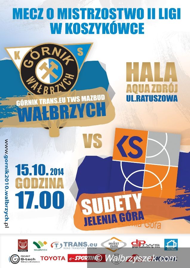 Wałbrzych: II liga koszykówki: Ważne derby z Sudetami